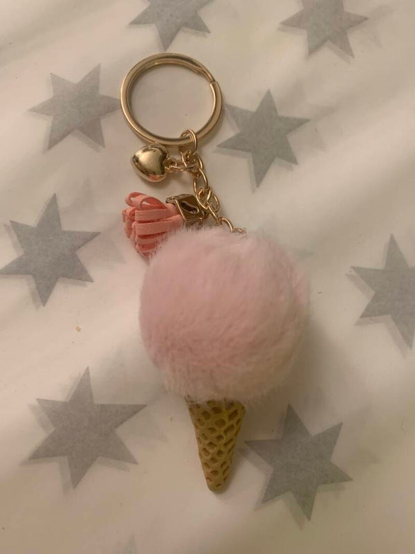 Sleutelhanger Ijsje Roze