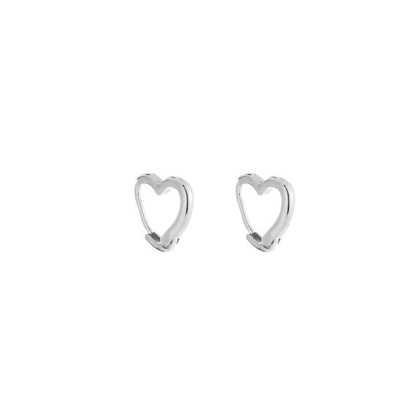 Hartvorm oorbellen zilver