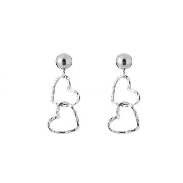 Love oorbellen zilver