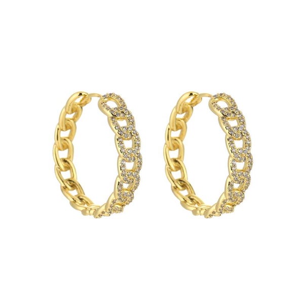 Oorbellen strass goud