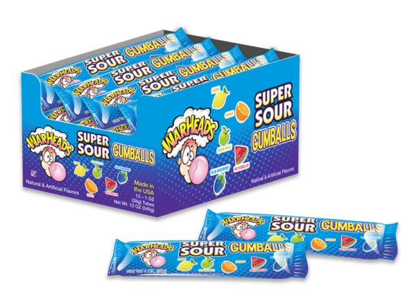 Warheads Super Sour Gumballs (per stuk van 28gr)