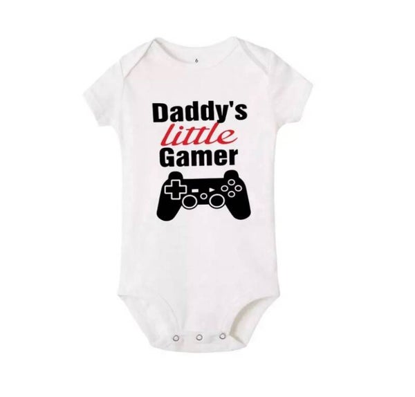 Romper "daddy's little gamer" 6mnd