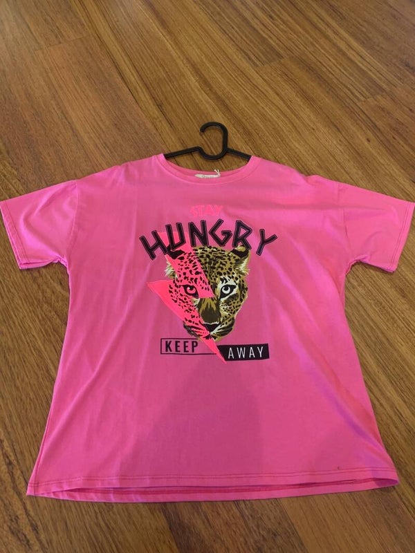 T shirt tijger roze