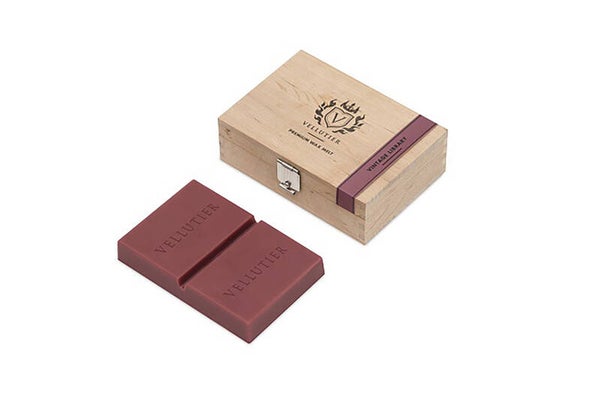 Wax melts Vintage Library in houten kistje
