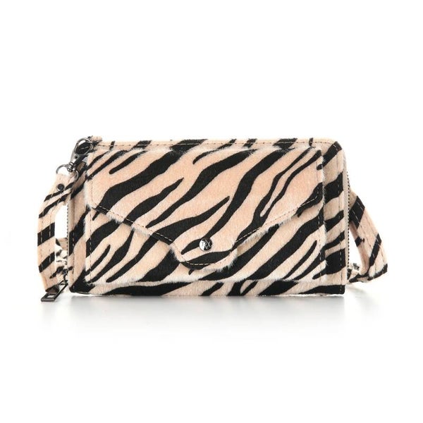 Portemonnee tasje met telefoonvak Zebra