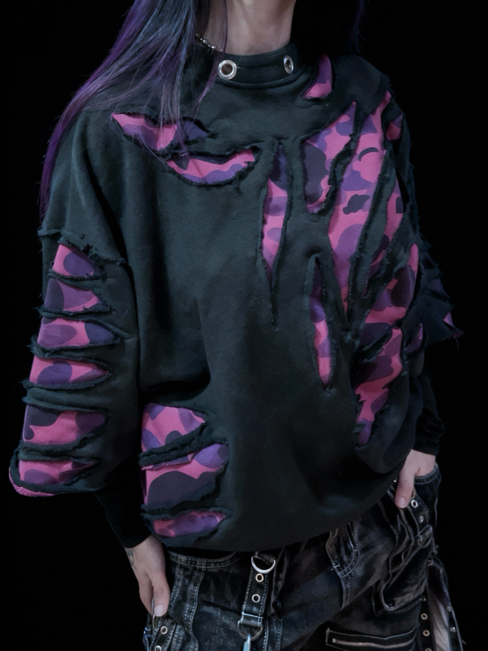 Scratch upcycling hoodie