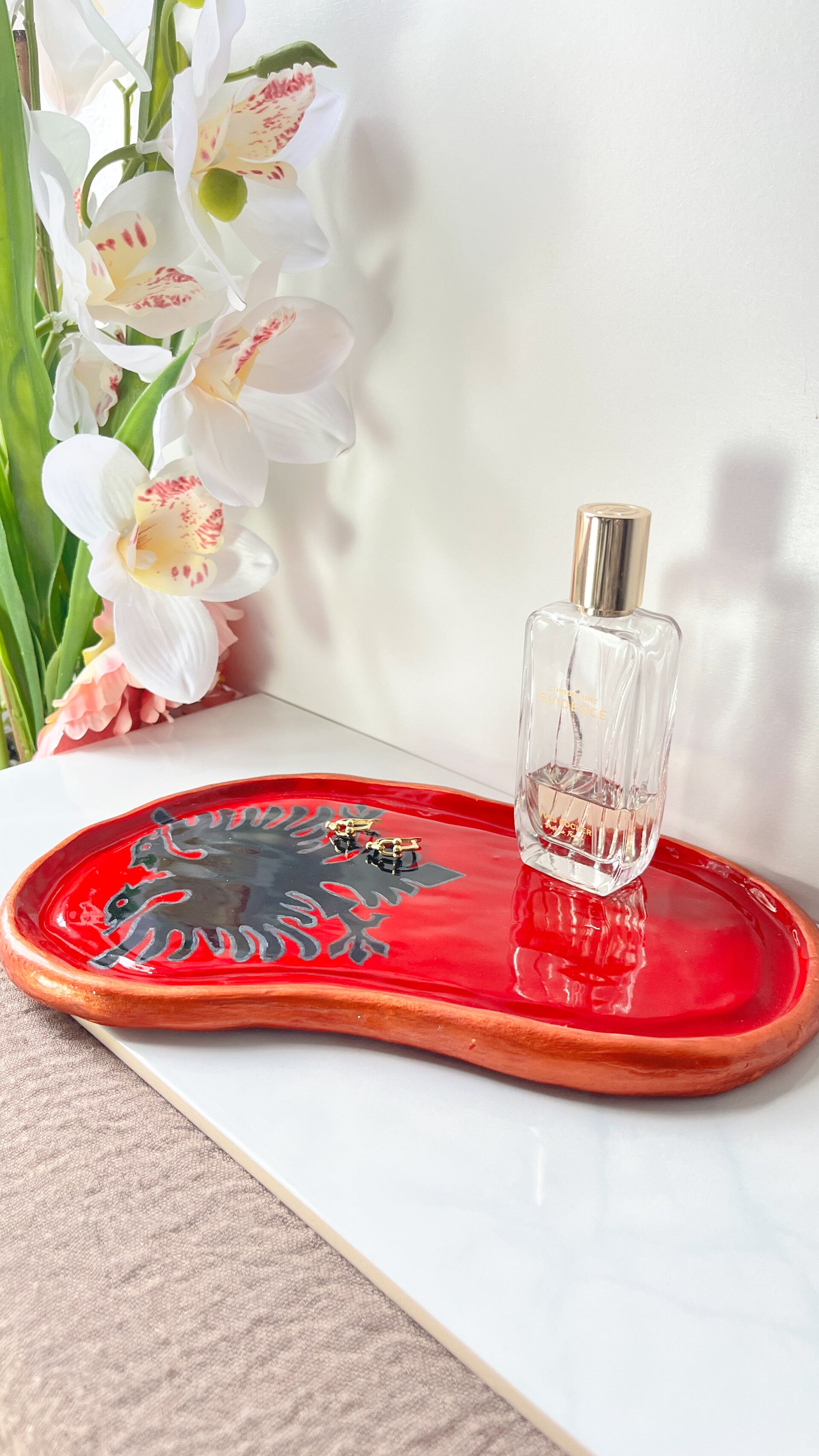 Custom Order –  Schmuckablage Albanische Flagge