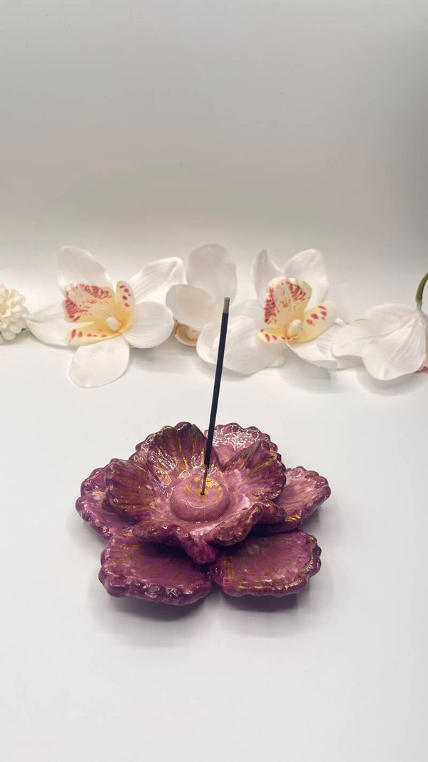Handgemachter Räucherstäbchenhalter Blume