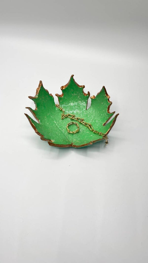 Grüne Blatt-Schale