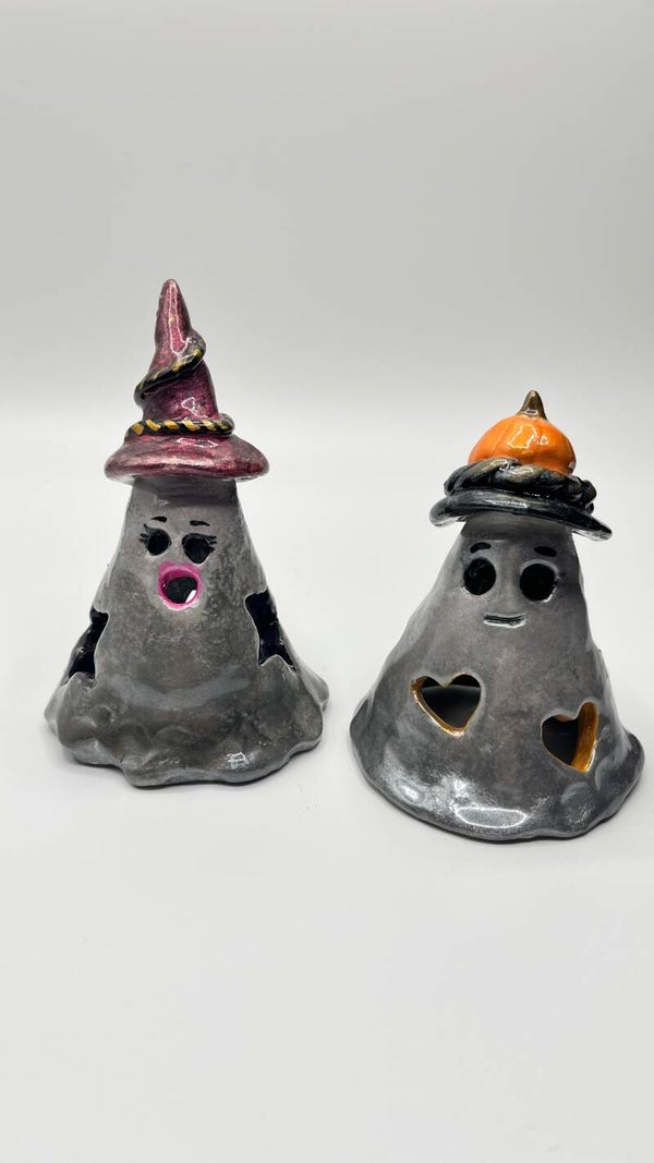 Geister-Teelichthalter (Set oder einzeln) 👻