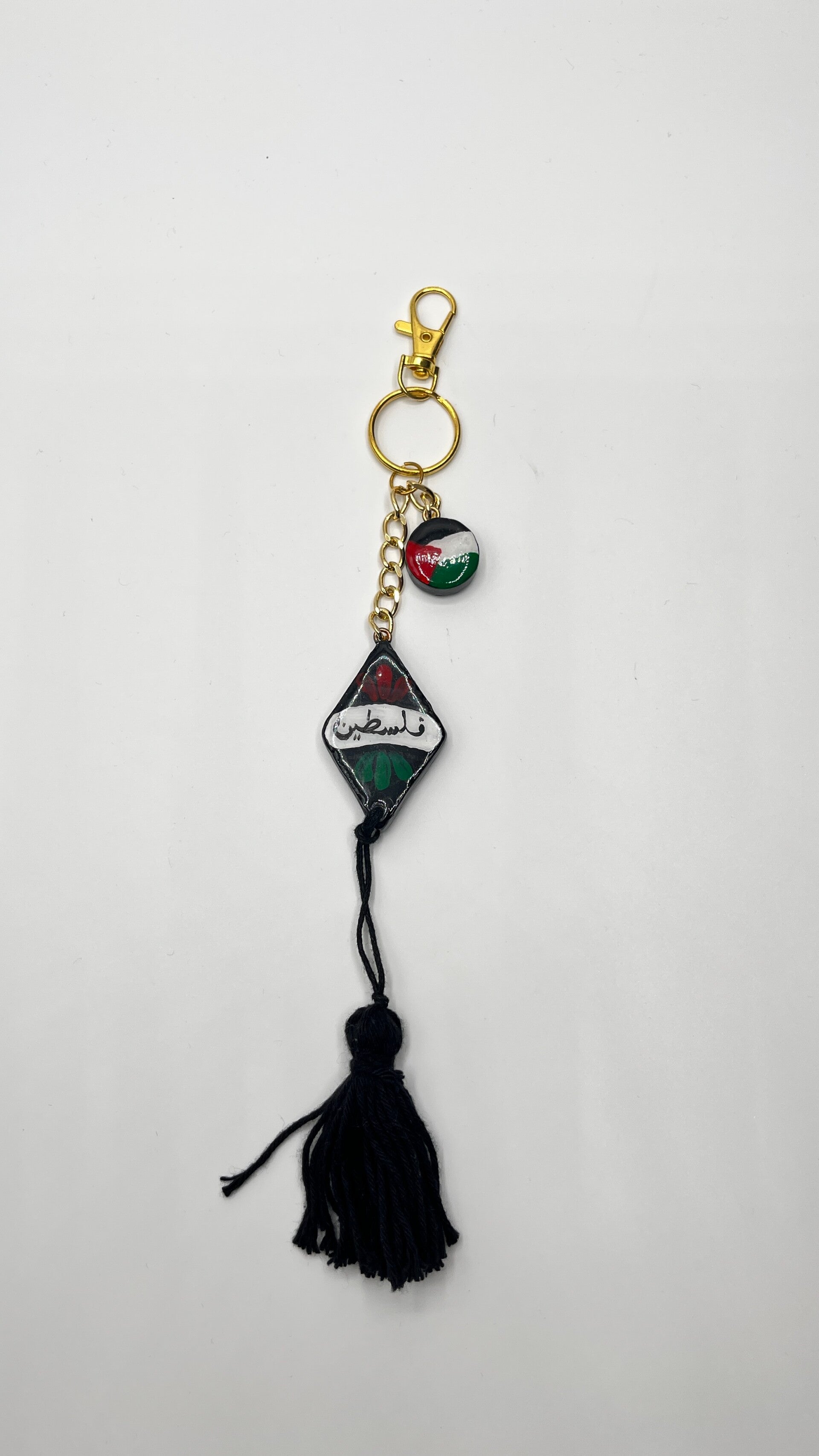 Handgefertigte Taschenanhänger – Palästina-Design