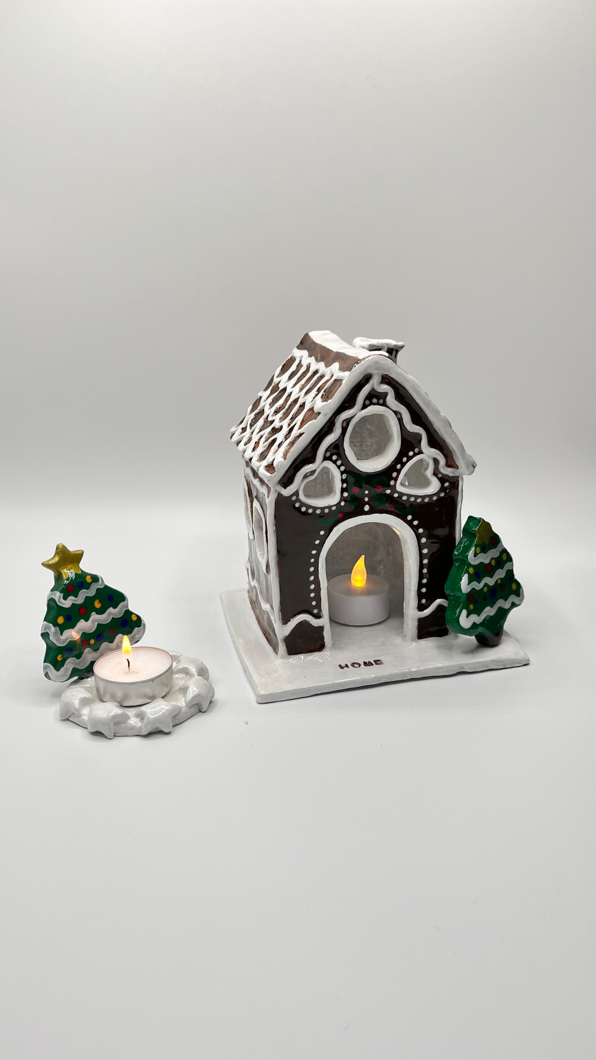 Lebkuchenhaus Teelicht set