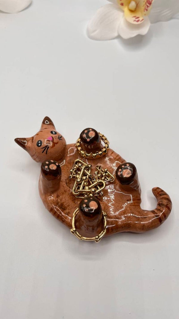 Katzen Ringhalter & Schmuckablage