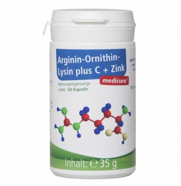 Arginin - Ornithin - Lysin + C + Zink - 60 Kapseln