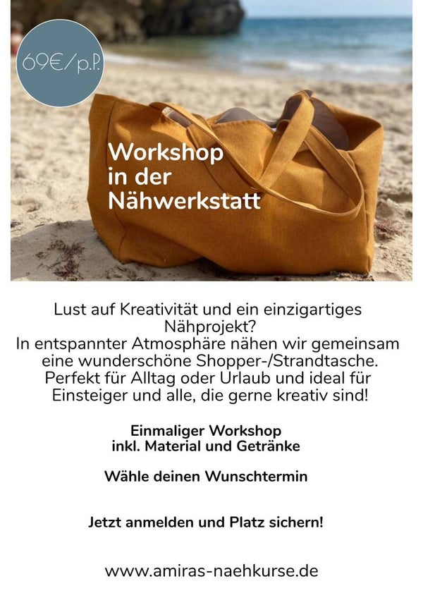 Workshop Strandtasche 27.7.2026 - Einmaliger Nähkurs für Erwachsene