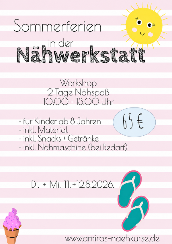 Sommerferien Workshop 2 Tage 11.8.+12.8.2026