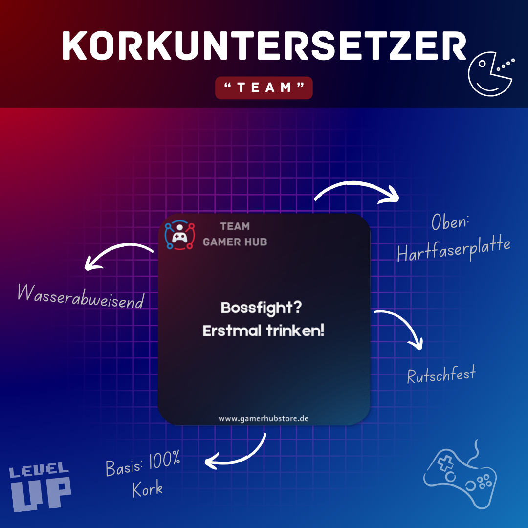 Korkuntersetzer "Team"