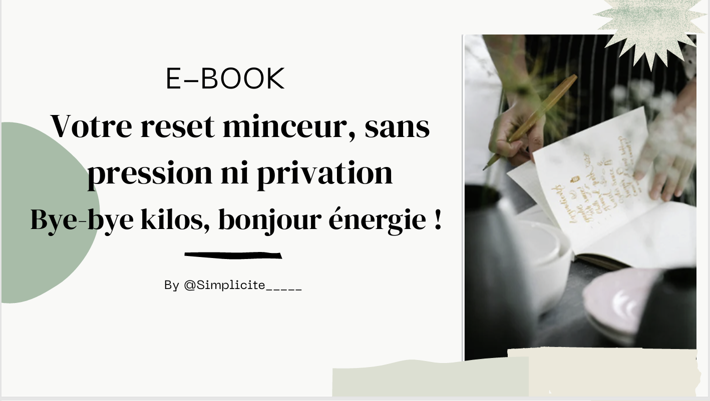 Votre reset minceur, sans pression ni privation !  Bye-bye kilos, bonjour énergie !