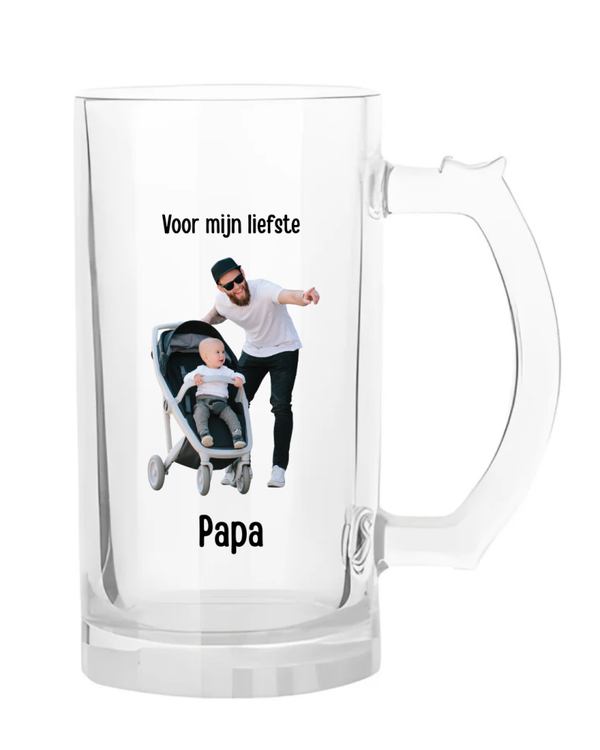 Bierpul helder met foto en/of tekst