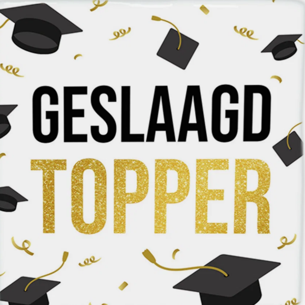 Tegeltje Geslaagd Topper