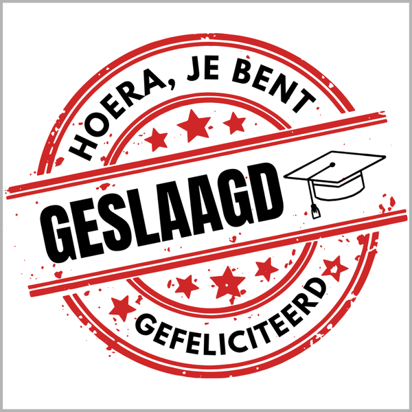 Tegeltje Hoera geslaagd