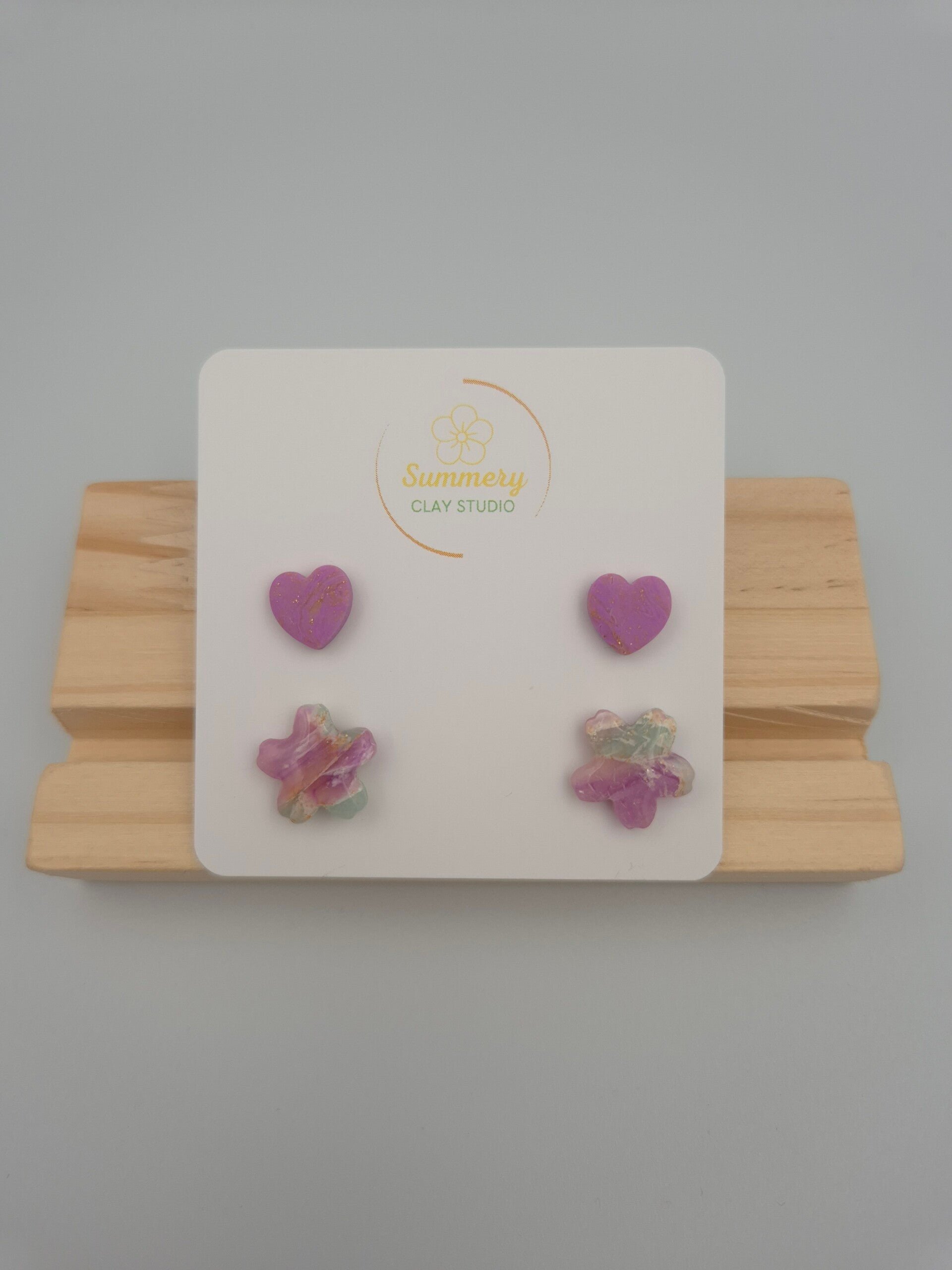 Heart and flower purple