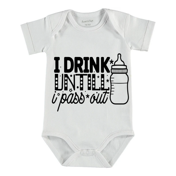 Baby romper "I drink untill i pass out"