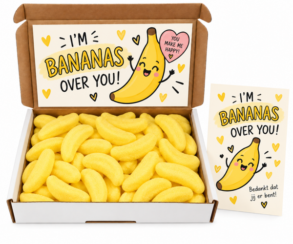 Brievenbus cadeau "i'm bananas over you"