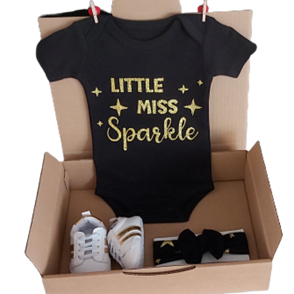 Geboorte BOX goud glitter