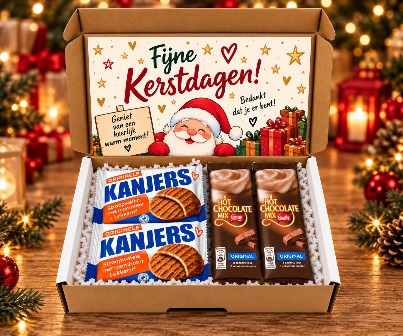 Brievenbus Cadeau Kerst Stroopwafels