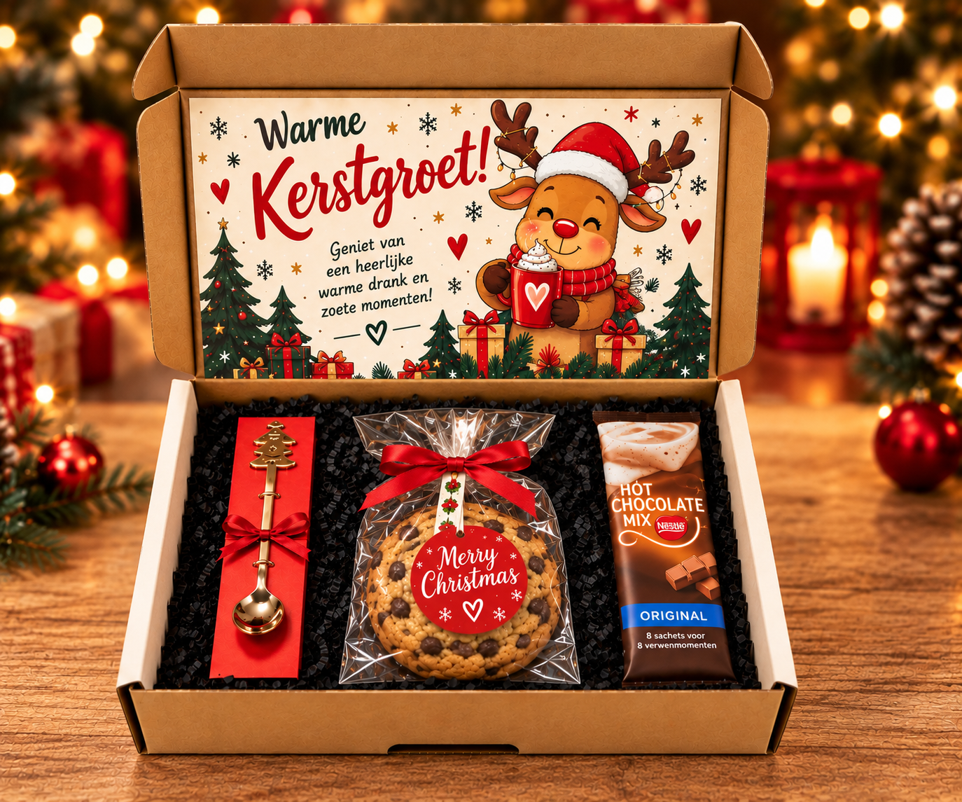Brievenbus cadeau Kerst Warme Drank