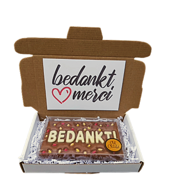 Brievenbus cadeau Bedankt Chocolade Brievenbuspost
