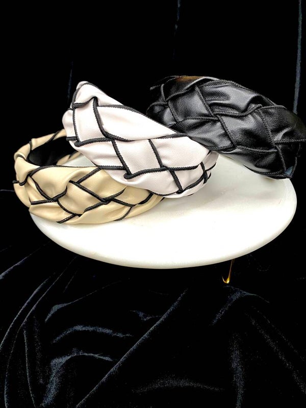 Leather Braided Headband