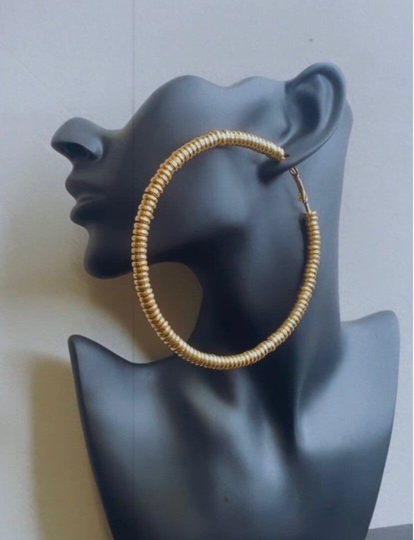 Beaded Hoops