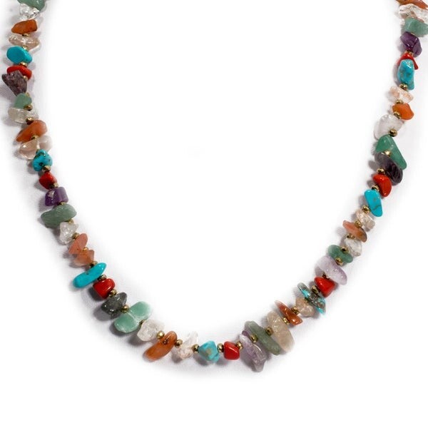 Handgemaakte ketting met natuurlijke stenen