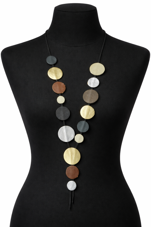 kettingStatement ketting van echt leer – modern design & luxe uitstraling