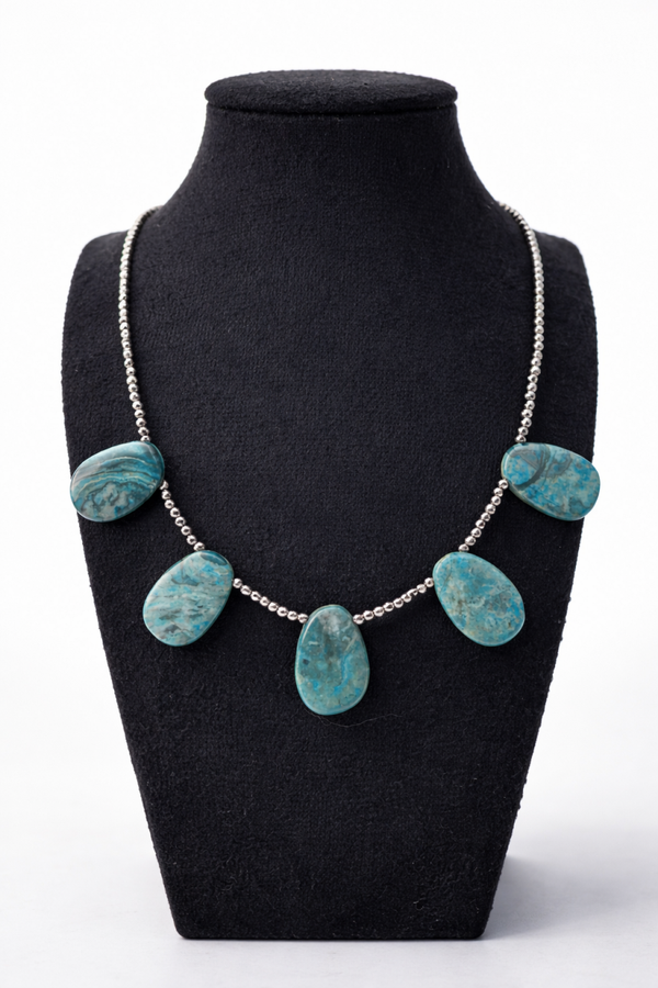 Luxe ketting met jaspis en hematiet