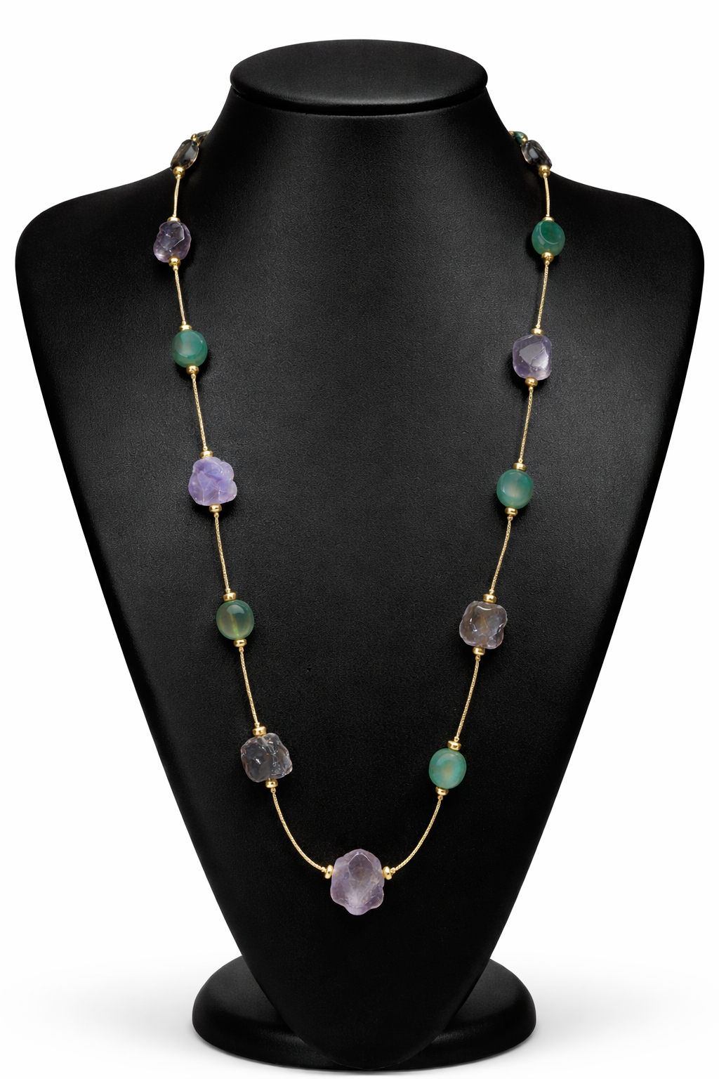Ketting met dieverse natuurstenen