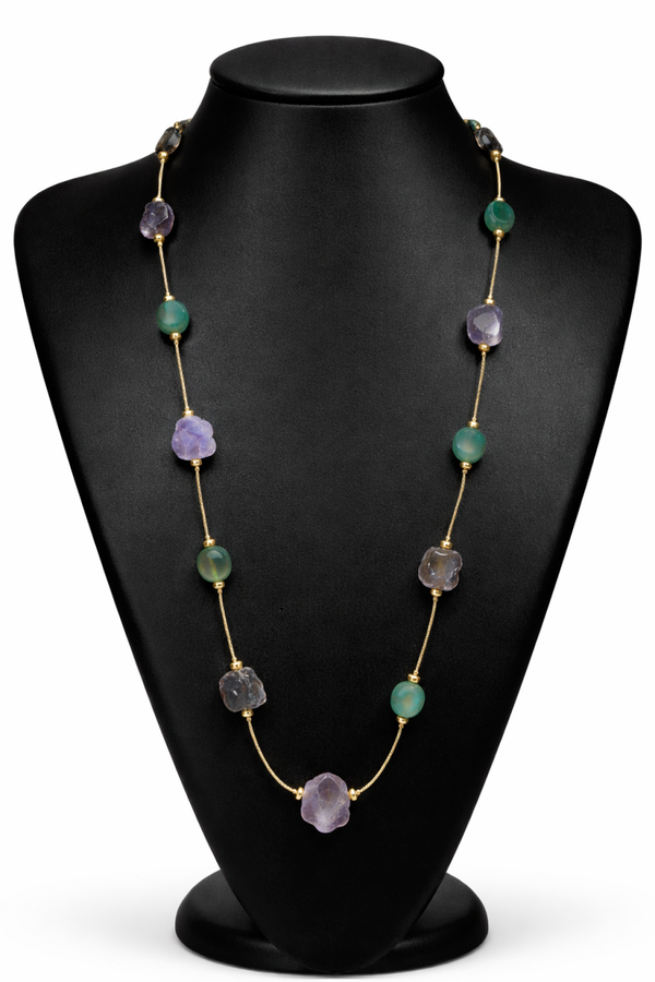 Ketting met dieverse natuurstenen