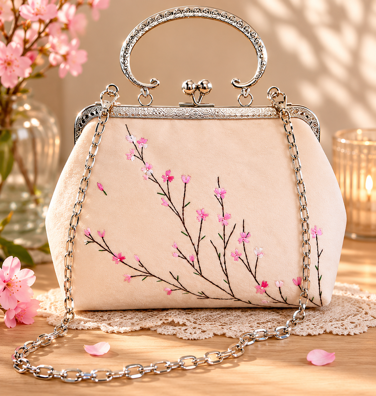 Luxe Clutch Tas – Bloemen Design