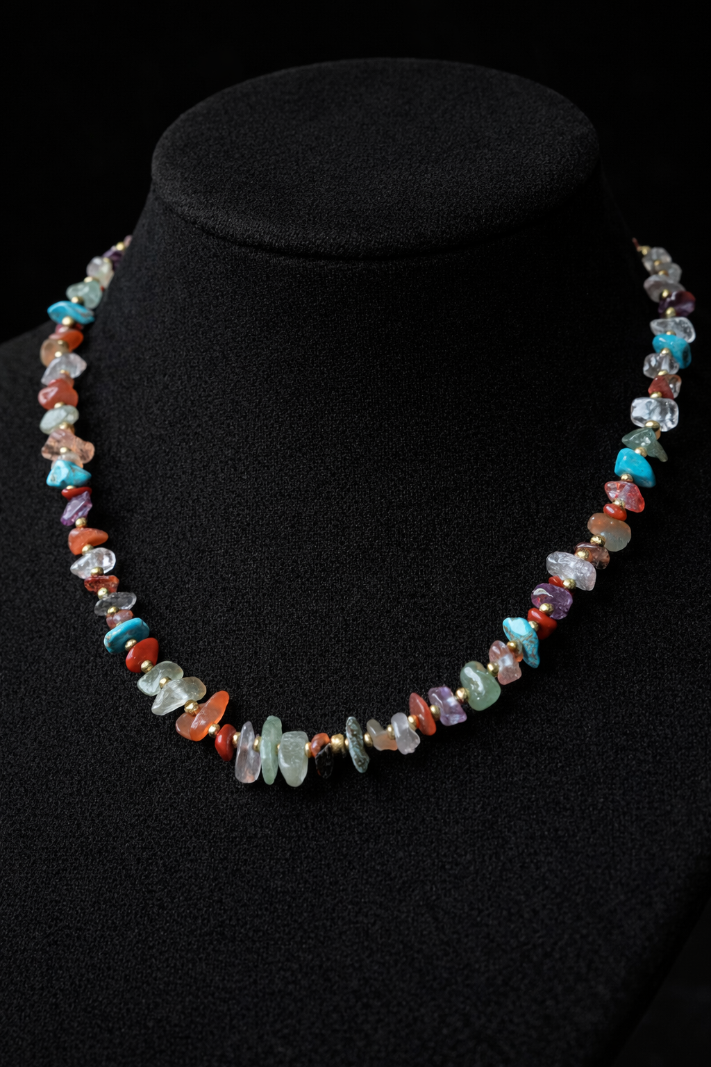 Multicolor natuursteen ketting met hematiet – Luxe & kleurrijk
