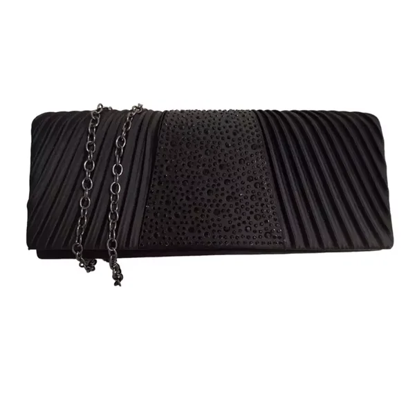 Zwarte clutch-avondtad met glitters