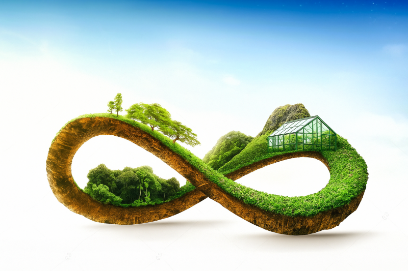 IMPACT T&U - People, Planet, Payback - 3D-illustratie Lemniscaat +Kas