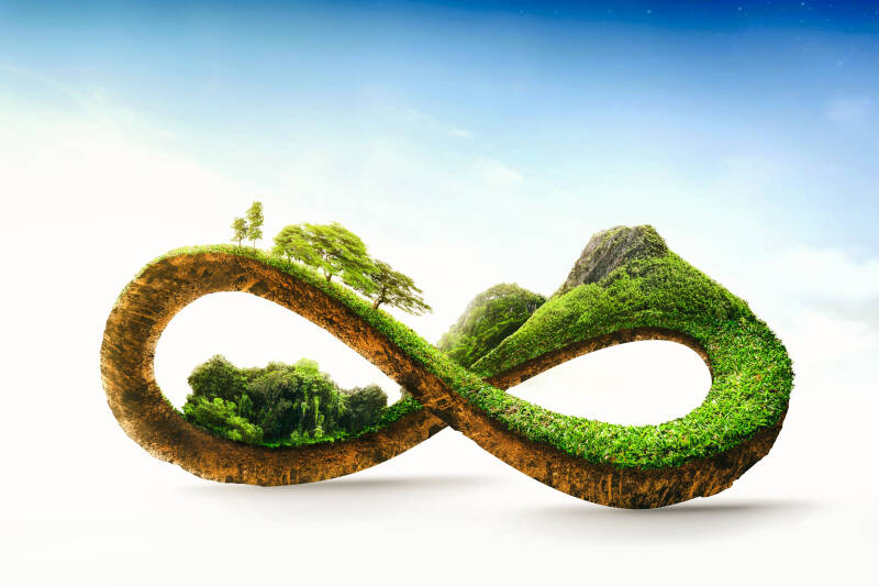 IMPACT T&U - People, Planet, Payback - 3D-illustratie Lemniscaat