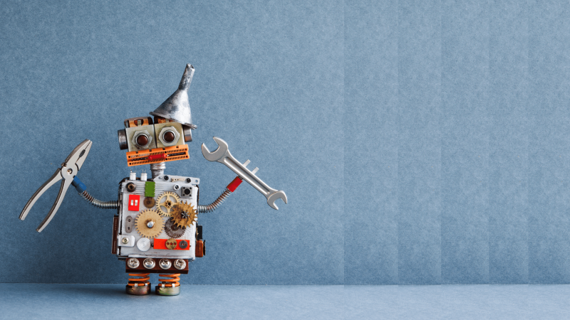 Via het 5G-netwerk van T-mobile is Stijn getatoeerd door een robot, maar niet de robot hier op de afbeelding.