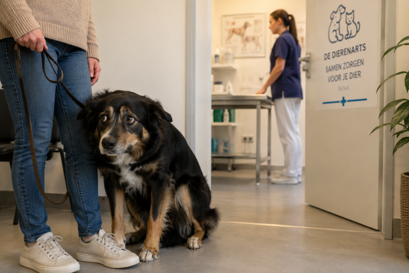 Tips om angst en stress bij honden en katten tijdens een dierenartsbezoek te verminderen.