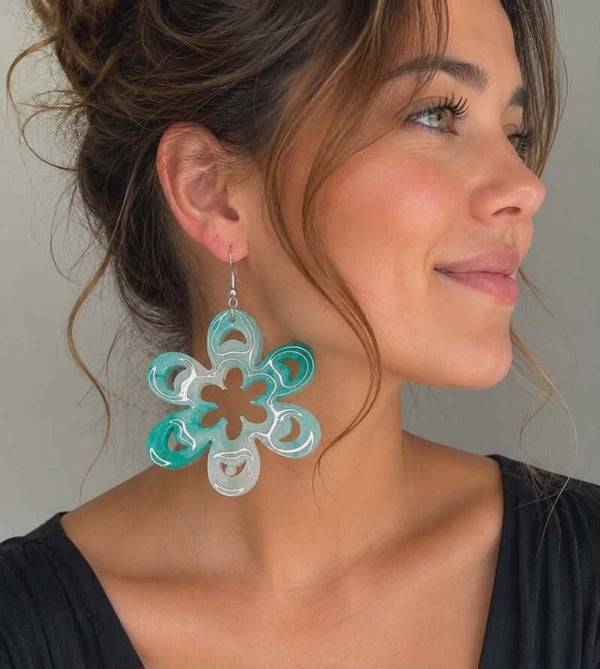 boucle d'oreille fleurs de printemps