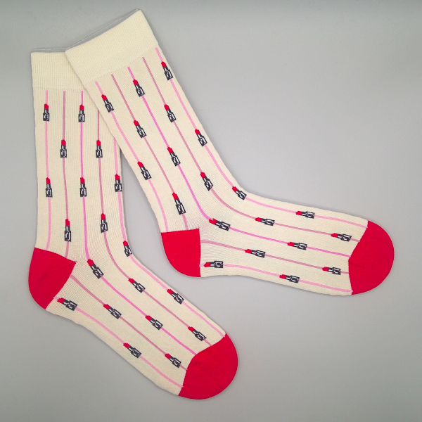 Chaussettes Emily in paris rouge à lèvres