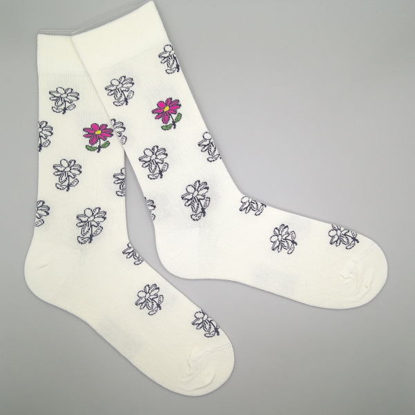 Chaussettes Fleurs roses