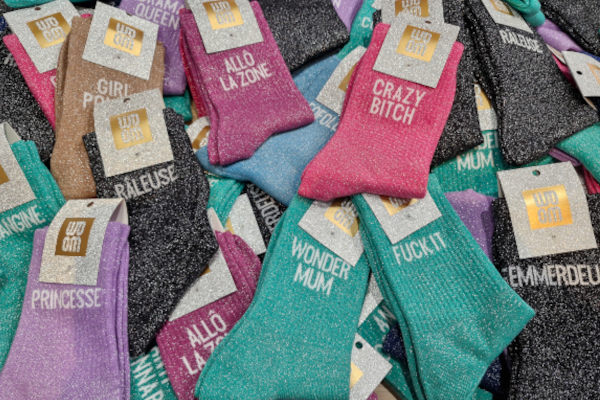 chaussettes paillettes